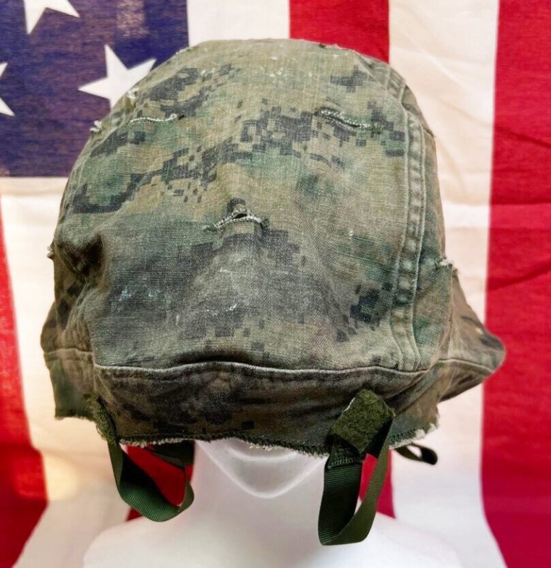 画像5: 米軍海兵隊実物 USMC  LWH ライトウェイトヘルメット　 ウッドランドマーパット・デザート　リバーシブルヘルメットカバー (5)