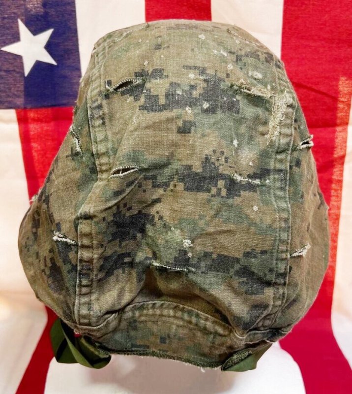 画像7: 米軍海兵隊実物 USMC  LWH ライトウェイトヘルメット　 ウッドランドマーパット・デザート　リバーシブルヘルメットカバー (7)