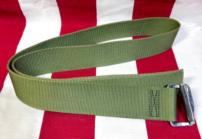 画像1: 米軍実物　BDU　ベルト　OD　107cm　 (1)