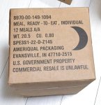画像3: 米軍実物 2025年10月検【アメリカル】MREレーション非常食/戦闘食 MENU-A (3)