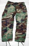画像1: 米軍実物,ウッドランドカモ　迷彩パンツ　MEDIUM-SHORT (1)