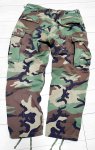 画像4: 米軍実物,ウッドランドカモ　迷彩パンツ　MEDIUM-SHORT (4)