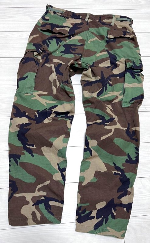 画像4: 米軍実物,ウッドランドカモ　迷彩パンツ　LARGE-REGULAR (4)