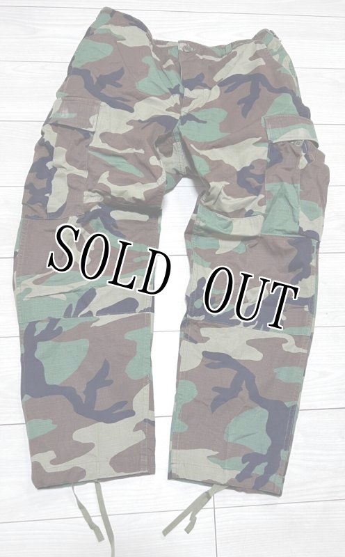 画像1: 米軍実物,ウッドランドカモ　迷彩パンツ　MEDIUM-SHORT (1)