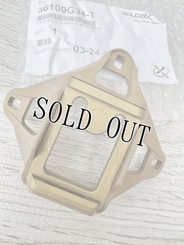 画像2: 米軍実物 WILCOX L4 NVG ヘルメット マウント 3 Hole Shroud P/N 56100G34 (2)