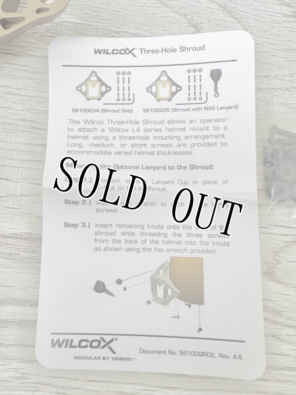 画像7: 米軍実物 WILCOX L4 NVG ヘルメット マウント 3 Hole Shroud P/N 56100G34 (7)