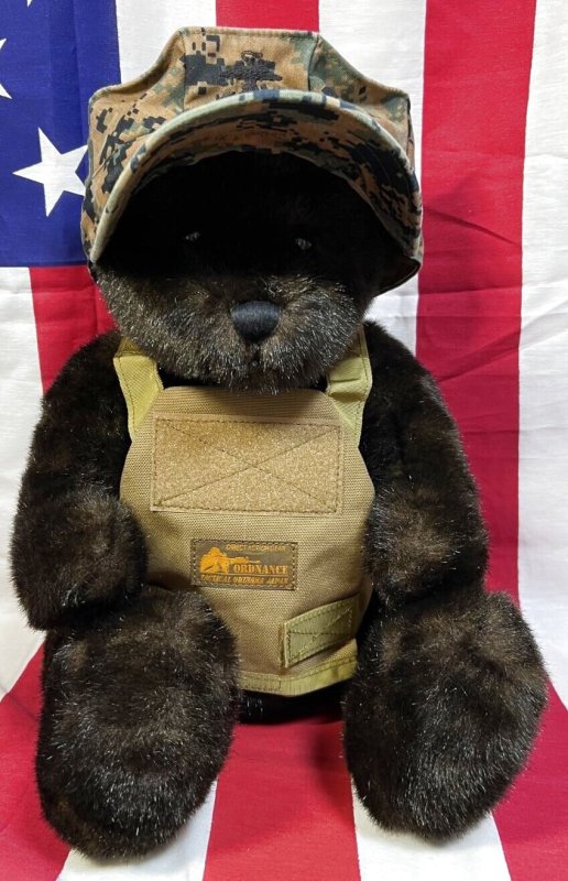 画像1: 米軍放出品 USMC 海兵隊 ミリタリー オードナンスプレキャリ着用ベアー　 (1)