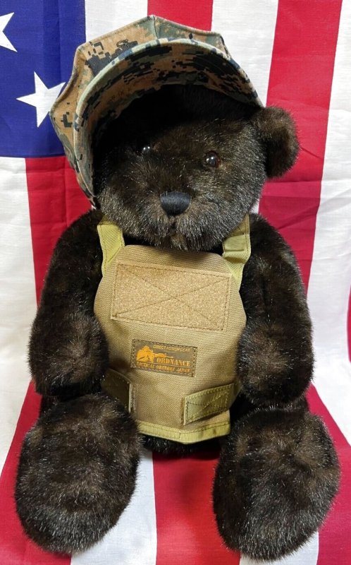 画像4: 米軍放出品 USMC 海兵隊 ミリタリー オードナンスプレキャリ着用ベアー　 (4)