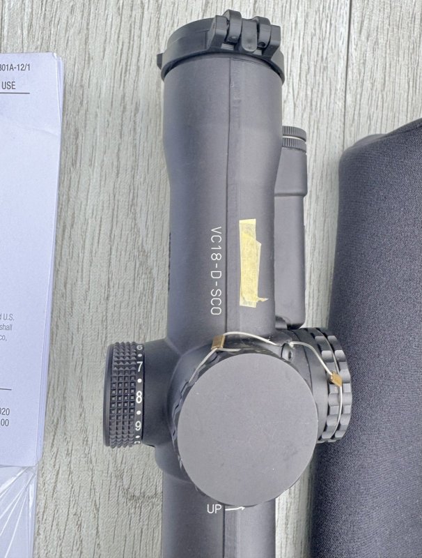 画像18: 米軍実物 Trijicon USMC SCO VCOG 1-8x28mm Red MRAD Tree Reticle Riflescope w/LaRue LT799 Mount, Tenebraex Flip Caps & Soft Case VC18-C-2400012 (18)