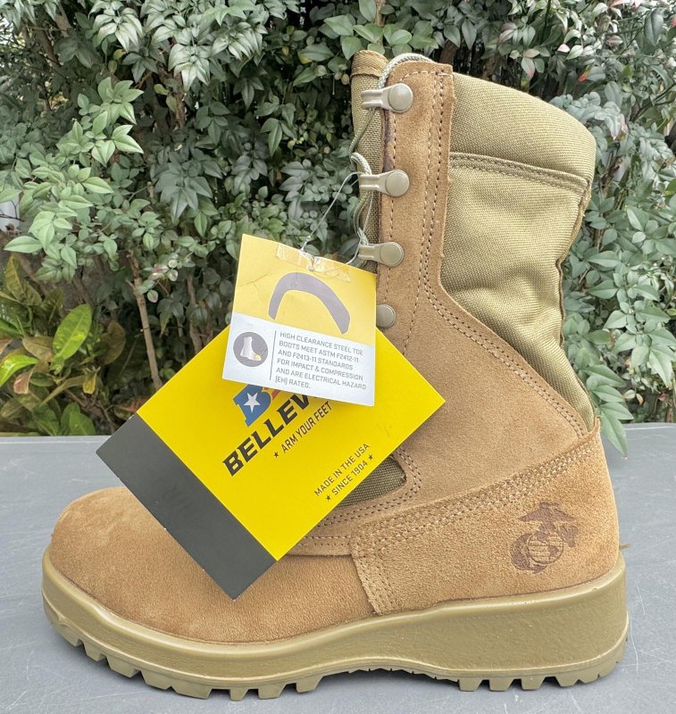 画像2: 米海兵隊実物 Belleville デザートマーパット コンバットブーツ 550ST (2)