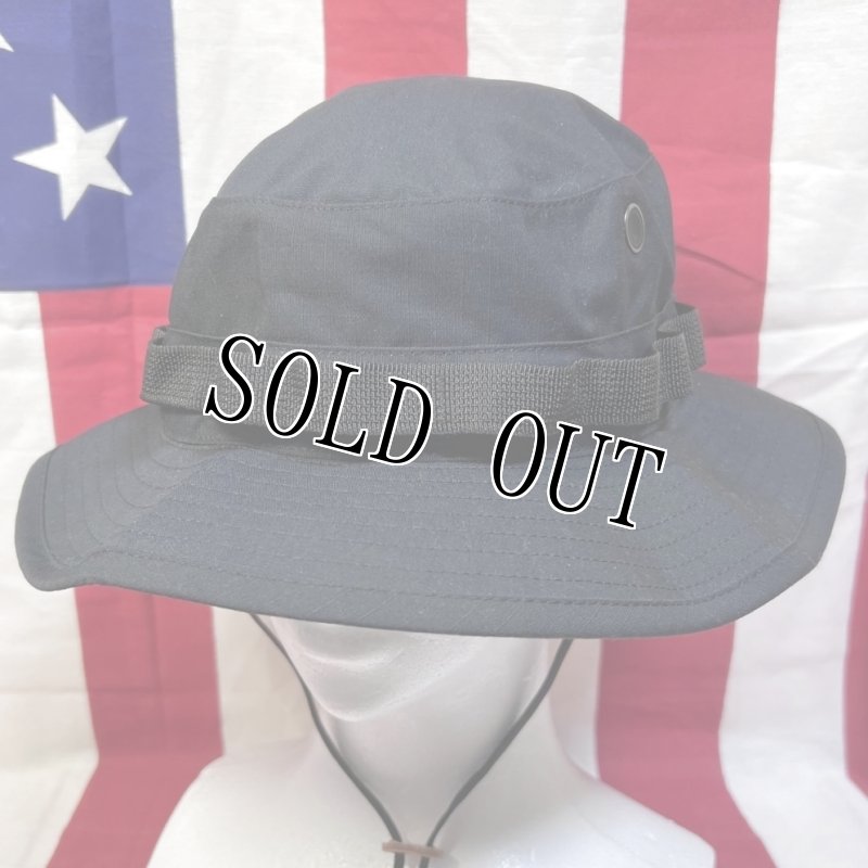 画像1: 米軍放出品 HAT SUN HOT WEATHER TYPEII　ブーニーハット　BLACK　7 1/2 (1)