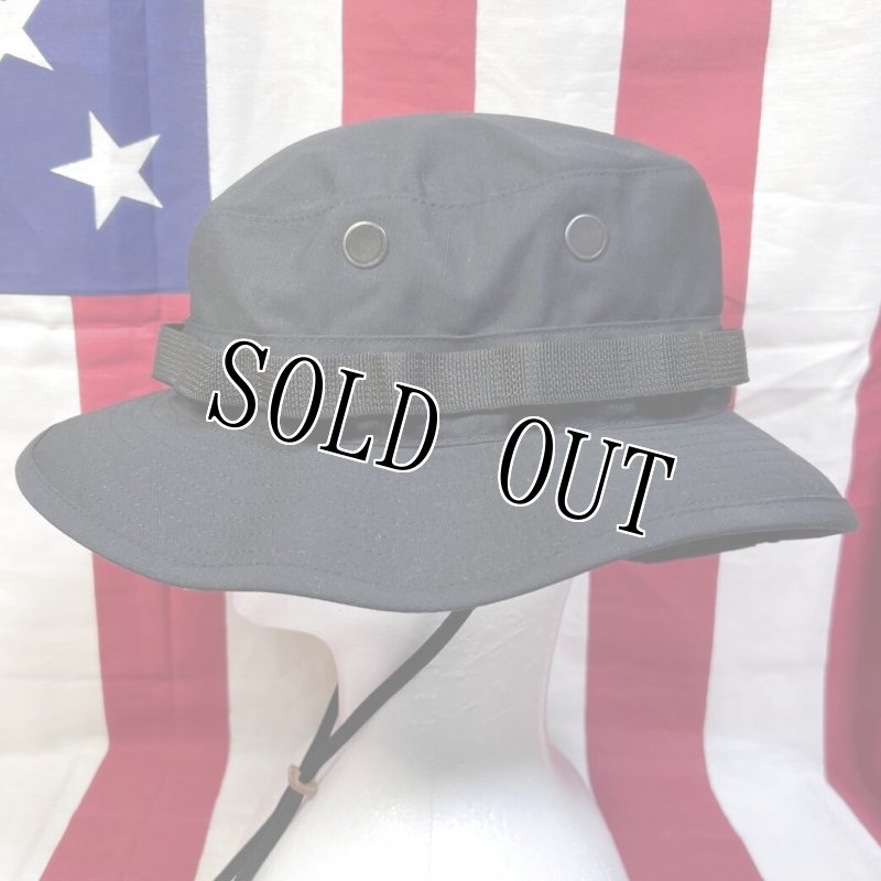 画像2: 米軍放出品 HAT SUN HOT WEATHER TYPEII　ブーニーハット　BLACK　7 1/2 (2)