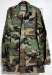 画像1: 米軍実物  U S AIR FORCE ウッドランド 迷彩カモフラージュジャケット　SMALL-X LONG (1)