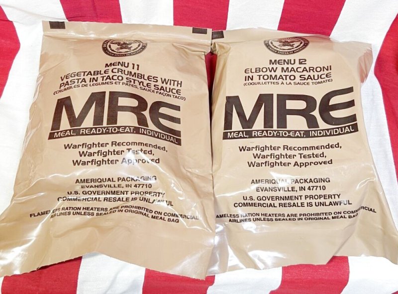 画像1: 米軍実物 2024年検【アメリカル】MREレーション/戦闘食 2個セット キャンプ 車中泊 (1)