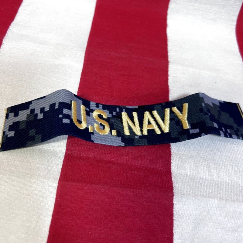 画像2: 米軍実物　U.S.NAVY　ネームテープ ワッペン 　ゴールド (2)