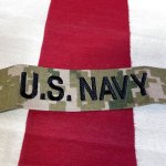 画像2: 米軍実物　U.S.NAVY　ネームテープ ワッペン　AOR2 (2)