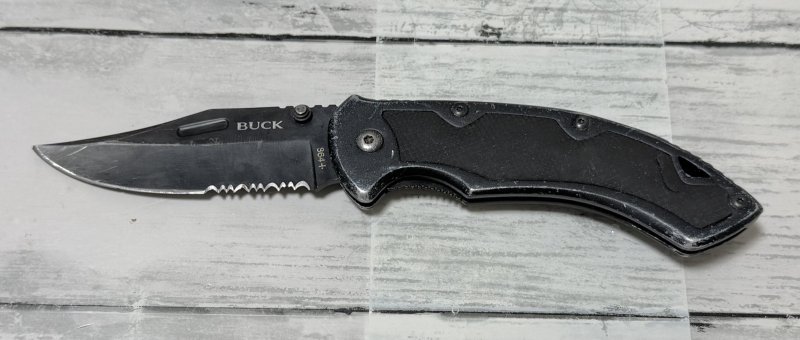 画像1: 米軍放出品 BUCK ICEMAN 864 バックナイフ フォールディングナイフ 折りたたみ (1)