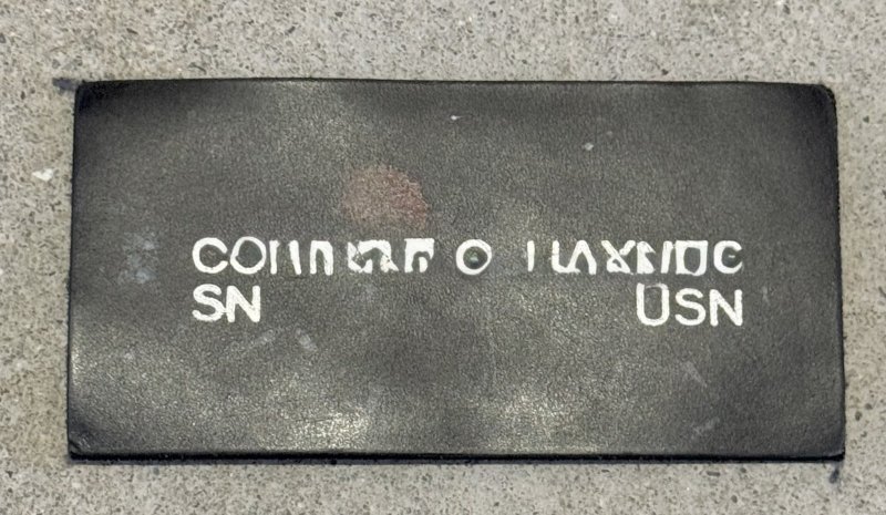 画像1: 米軍実物　U.S.NAVY　レザーワッペン (1)