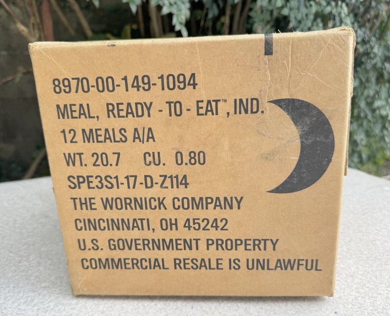 画像2: 米軍実物 ワーニック社 MREレーション/戦闘食 MENU-A 12個セット 2024年6月検品 (2)