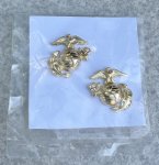 画像1: 米軍実物 U.S.MARINE　海兵隊 襟章（小）1ペア (1)