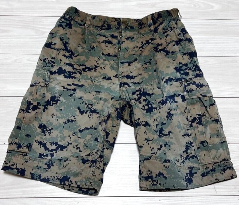画像1: 海兵隊実物 USMC ウッドランドマーパットハーフパンツ　MEDIUM (1)