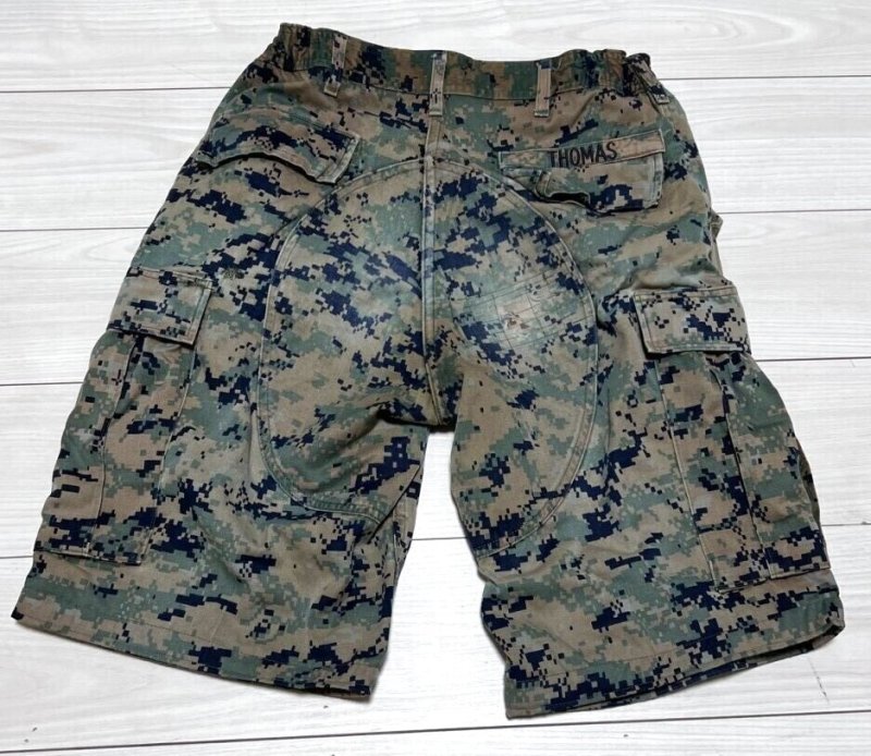画像2: 海兵隊実物 USMC ウッドランドマーパットハーフパンツ　MEDIUM (2)