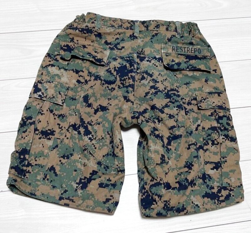 画像2: 海兵隊実物 USMC ウッドランドマーパットハーフパンツ　MEDIUM (2)
