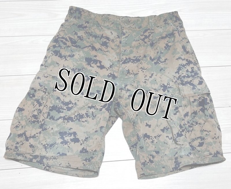画像1: 海兵隊実物 USMC ウッドランドマーパットハーフパンツ　MEDIUM (1)