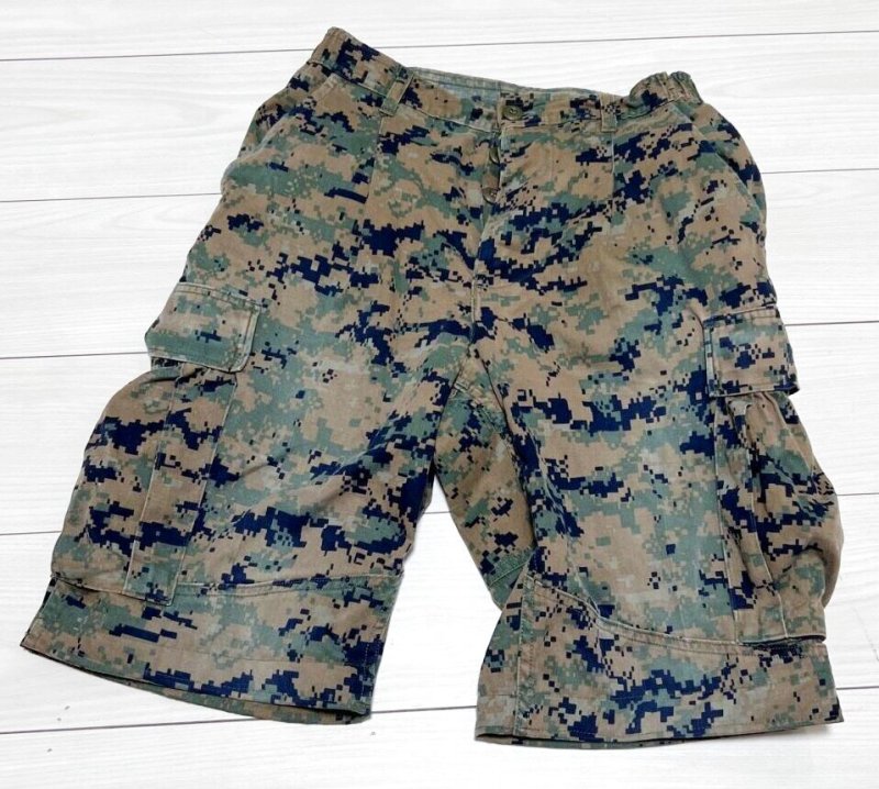 画像1: 海兵隊実物 USMC ウッドランドマーパットハーフパンツ　SMALL (1)