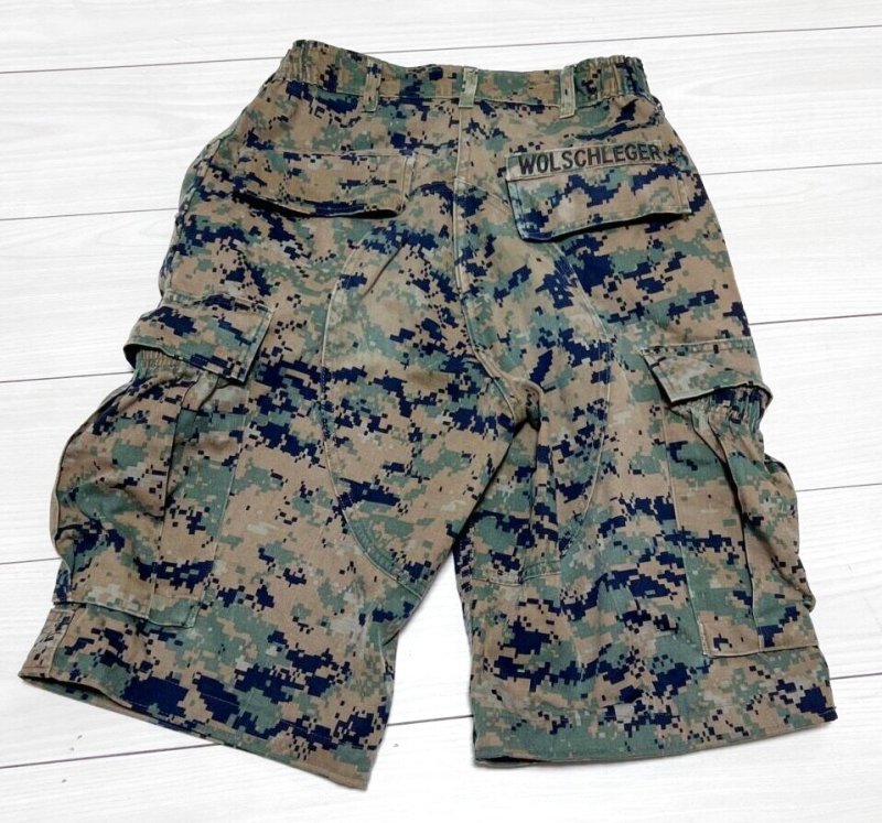 画像2: 海兵隊実物 USMC ウッドランドマーパットハーフパンツ　SMALL (2)