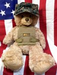 画像1: 米軍放出品 USMC 海兵隊 ミリタリー オードナンスプレキャリ着用ベアー　 (1)