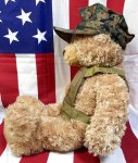 画像2: 米軍放出品 USMC 海兵隊 ミリタリー オードナンスプレキャリ着用ベアー　 (2)