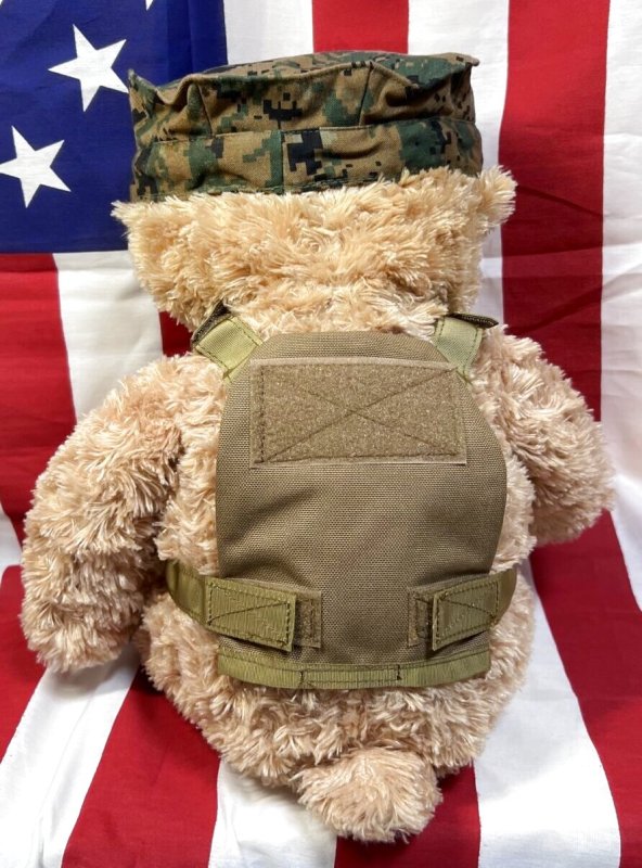 画像3: 米軍放出品 USMC 海兵隊 ミリタリー オードナンスプレキャリ着用ベアー　 (3)