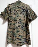 画像3: 米軍実物,USMC　ウッドランド マーパットジャケット リメイク ショートスリーブ　SMALL (3)