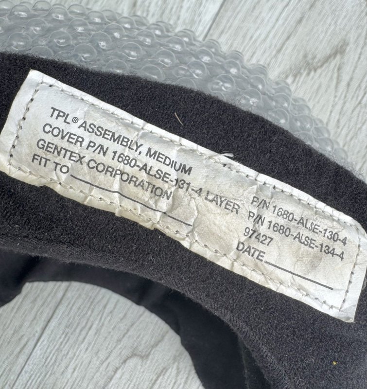 画像4: 米軍実物 GENTEX TPL ASSEMBLY COVER LINER P/N 1680-ALSE-131-4 LAYER M (4)