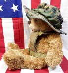 画像2: 米軍放出品 USMC 海兵隊 ミリタリー オードナンスプレキャリ着用ベアー　 (2)
