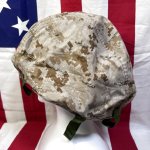 画像2: 米軍海兵隊実物 USMC  LWH ライトウェイトヘルメット　 ウッドランドマーパット・デザート　リバーシブルヘルメットカバー (2)