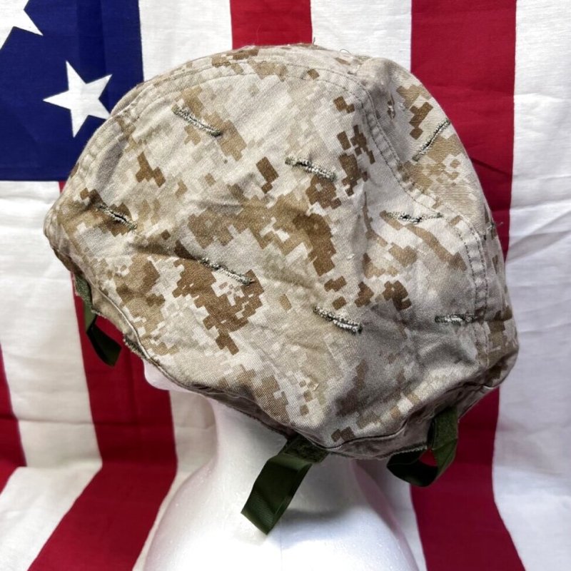 画像2: 米軍海兵隊実物 USMC  LWH ライトウェイトヘルメット　 ウッドランドマーパット・デザート　リバーシブルヘルメットカバー (2)
