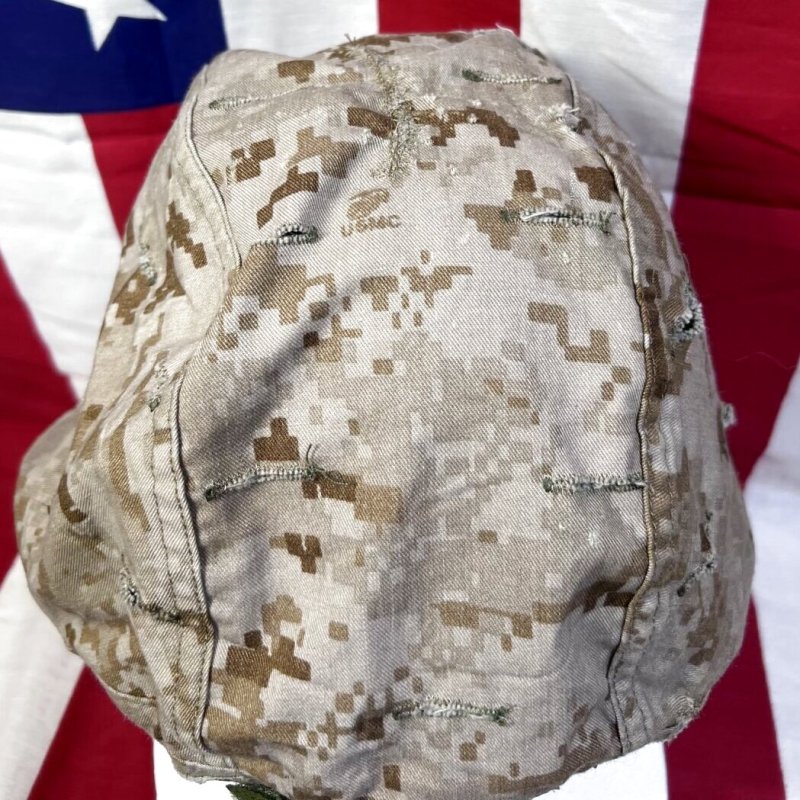 画像4: 米軍海兵隊実物 USMC  LWH ライトウェイトヘルメット　 ウッドランドマーパット・デザート　リバーシブルヘルメットカバー (4)
