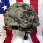 画像7: 米軍海兵隊実物 USMC  LWH ライトウェイトヘルメット　 ウッドランドマーパット・デザート　リバーシブルヘルメットカバー (7)