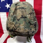 画像8: 米軍海兵隊実物 USMC  LWH ライトウェイトヘルメット　 ウッドランドマーパット・デザート　リバーシブルヘルメットカバー (8)