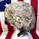 画像2: 米軍海兵隊実物 USMC  LWH ライトウェイトヘルメット　 ウッドランドマーパット・デザート　リバーシブルヘルメットカバー (2)