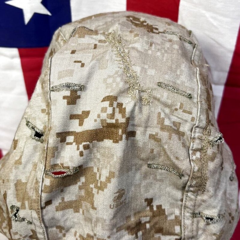 画像4: 米軍海兵隊実物 USMC  LWH ライトウェイトヘルメット　 ウッドランドマーパット・デザート　リバーシブルヘルメットカバー (4)