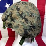 画像7: 米軍海兵隊実物 USMC  LWH ライトウェイトヘルメット　 ウッドランドマーパット・デザート　リバーシブルヘルメットカバー (7)