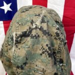 画像9: 米軍海兵隊実物 USMC  LWH ライトウェイトヘルメット　 ウッドランドマーパット・デザート　リバーシブルヘルメットカバー (9)