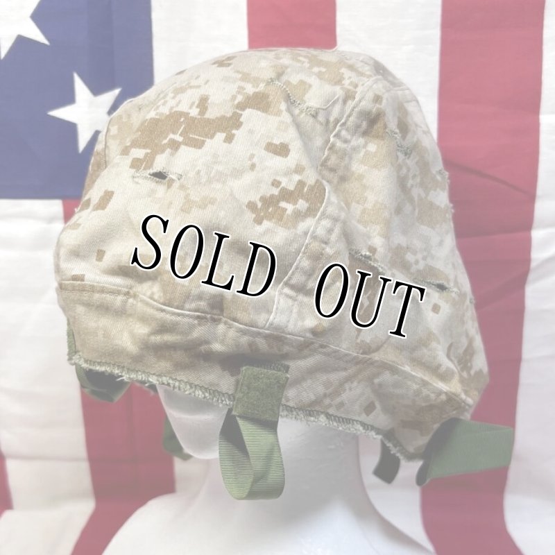 画像1: 米軍海兵隊実物 USMC  LWH ライトウェイトヘルメット　 ウッドランドマーパット・デザート　リバーシブルヘルメットカバー (1)