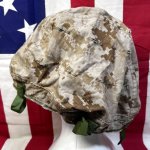 画像2: 米軍海兵隊実物 USMC  LWH ライトウェイトヘルメット　 ウッドランドマーパット・デザート　リバーシブルヘルメットカバー (2)
