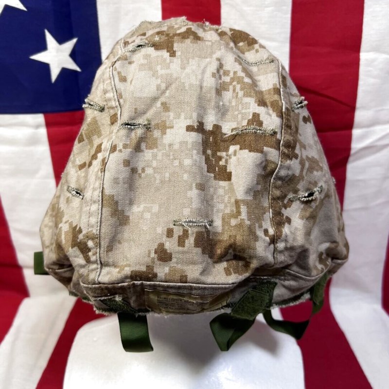 画像3: 米軍海兵隊実物 USMC  LWH ライトウェイトヘルメット　 ウッドランドマーパット・デザート　リバーシブルヘルメットカバー (3)