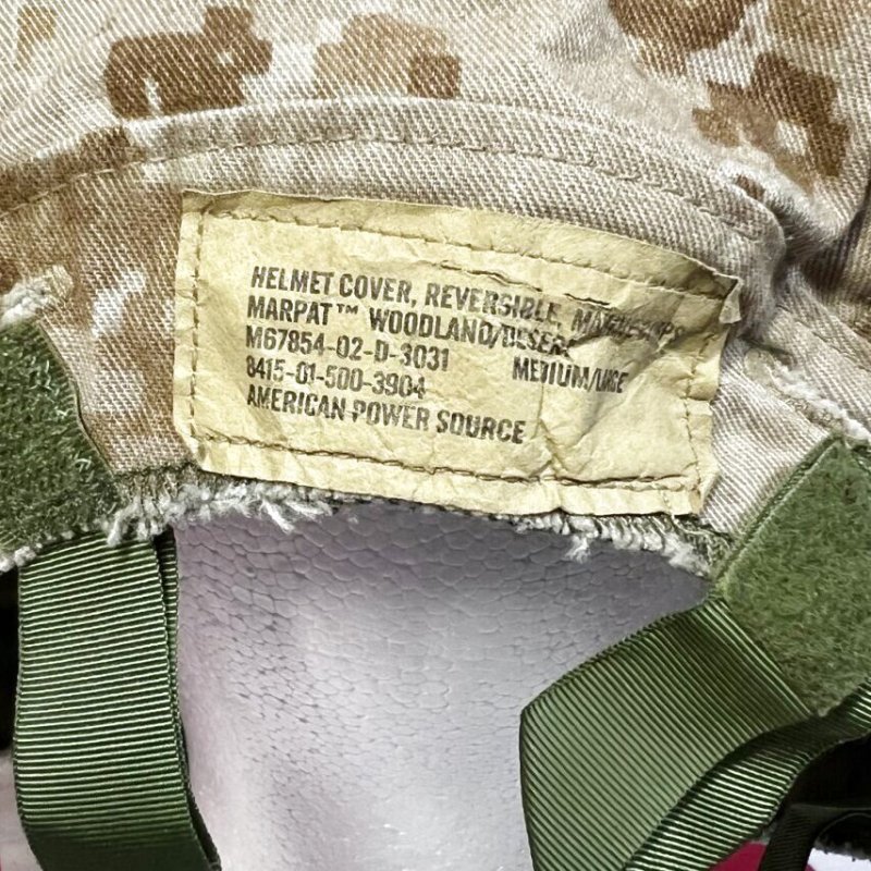 画像5: 米軍海兵隊実物 USMC  LWH ライトウェイトヘルメット　 ウッドランドマーパット・デザート　リバーシブルヘルメットカバー (5)