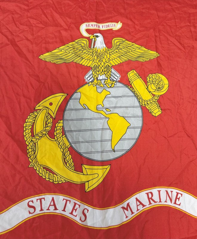 画像2: 米軍放出品　USMCオフィシャル　イーグル＆グローブ アンカー　フラッグ  (2)